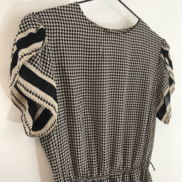 Black and white houndstooth vintage/retro dress - Picture 1 of 4